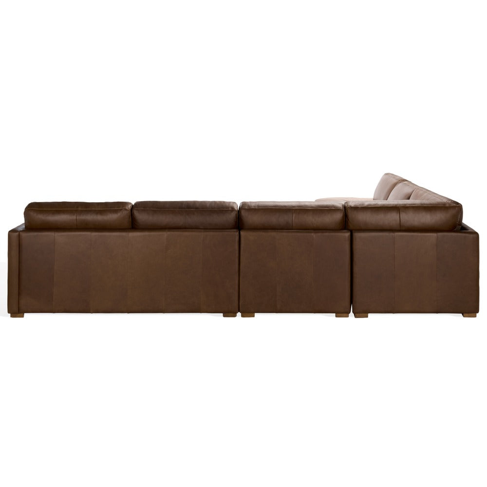 Safavieh - Gustav Leather Corner Sectional / Dark Brown - SFV2413A-5BX view 4
