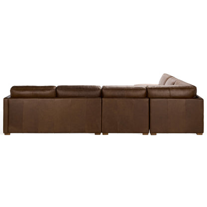 Safavieh - Gustav Leather Corner Sectional / Dark Brown - SFV2413A-5BX view 4