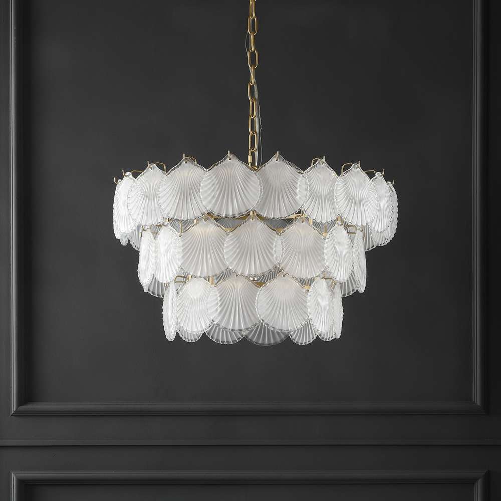 Safavieh - Couture - Gutierrez 3 Tier Glass Chandelier - Gold - CTL1016A veiw 1