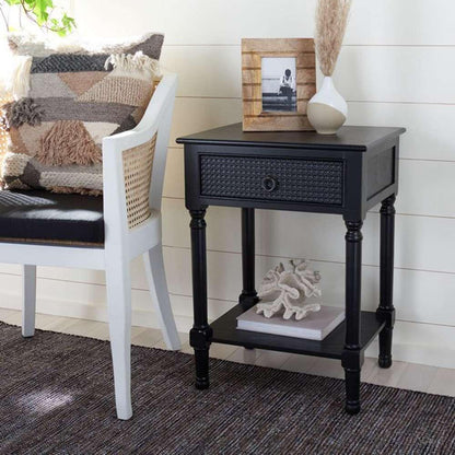 Safavieh - Haines 1Drw Accent Table - Black - ACC5720A veiw 2