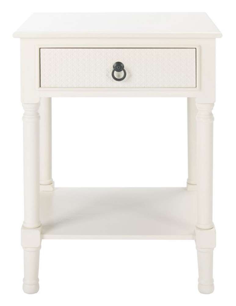Safavieh - Haines 1Drw Accent Table - White - ACC5720D veiw 1
