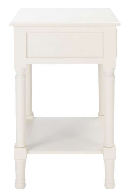 Safavieh - Haines 1Drw Accent Table - White - ACC5720D veiw 3