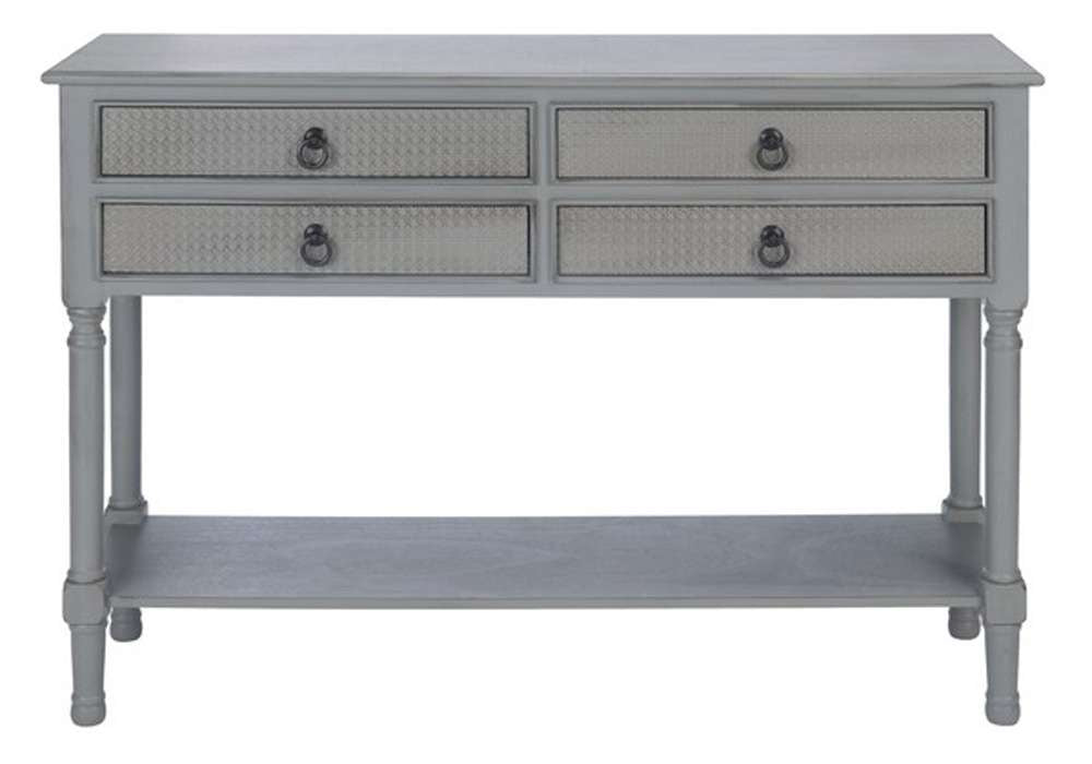Safavieh - Haines 4Drw Console Table - Distressed - Grey - CNS5728B veiw 1