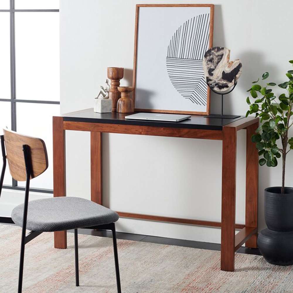 Safavieh - Halleck Desk - Black - Brown - DSK5010A veiw 2