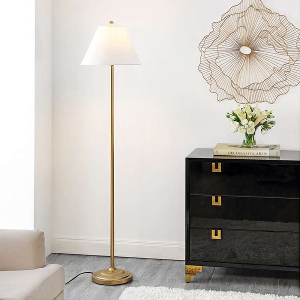 Safavieh - Hallie 68in Floor Lamp - Gold - FLL4124B veiw 2