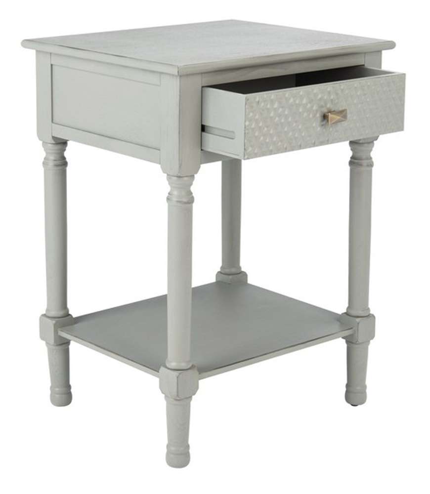 Safavieh - Halton 1Drw Accent Table - Distressed - Grey - ACC5712D veiw 4