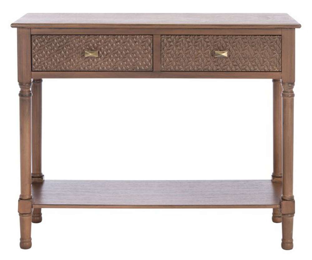Safavieh - Halton 2Drw Console Table - Brown - CNS5718C veiw 1