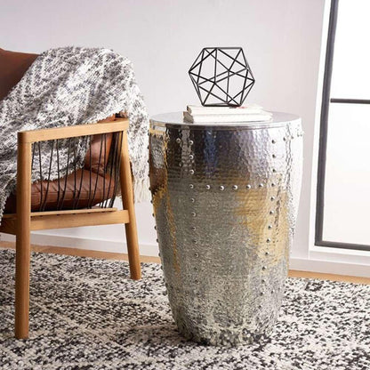 Safavieh - Hammersmith Metal Table Stool - Silver - FOX5514A veiw 2