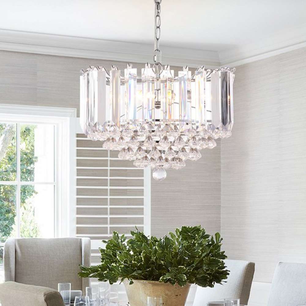 Safavieh - Hampton Pendant Lamp - Clear - Chrome - LIT4490A veiw 1
