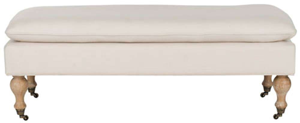 Safavieh - Hampton Pillow Top Bench - Creme - HUD8239L veiw 1