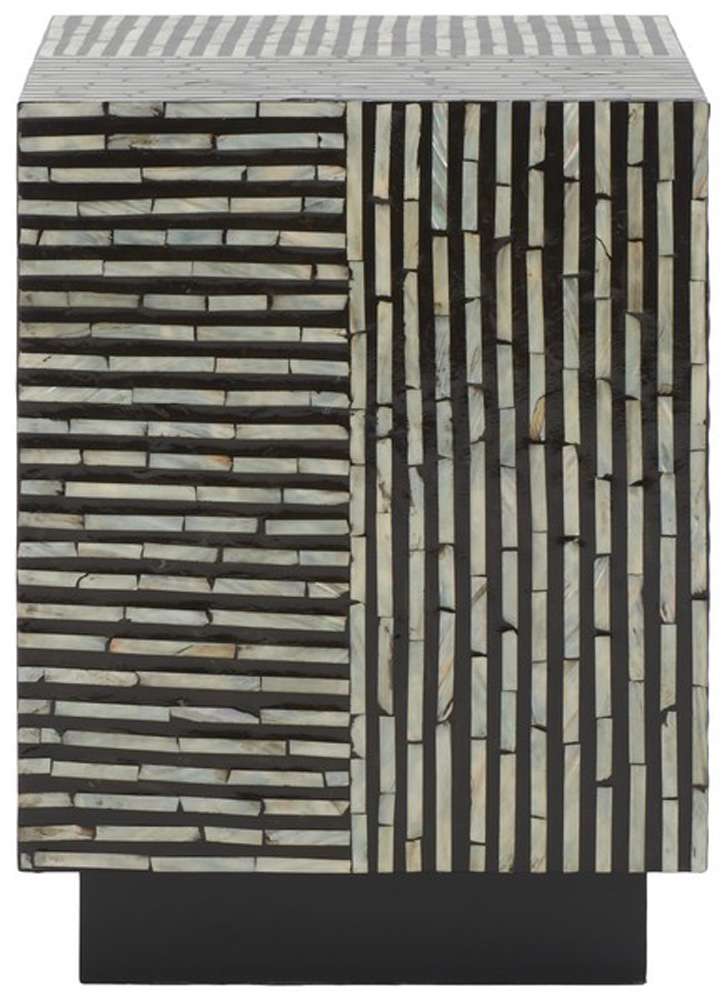 Safavieh - Hamza Square Stool - Multi - Black - STL1802A veiw 1