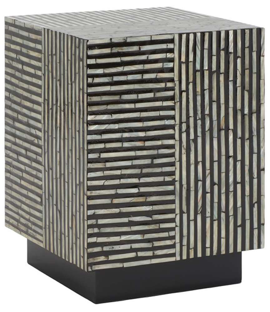 Safavieh - Hamza Square Stool - Multi - Black - STL1802A veiw 3