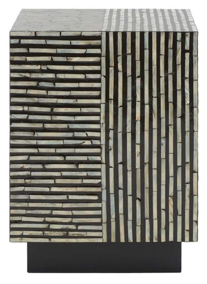 Safavieh - Hamza Square Stool - Multi - Black - STL1802A veiw 4