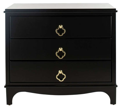 Safavieh - Hannon Nightstand - Black - Brass - FOX6306B veiw 1