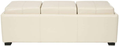 Safavieh - Harrison Triple Tray Ottoman - Flat Cream - HUD8235K veiw 1