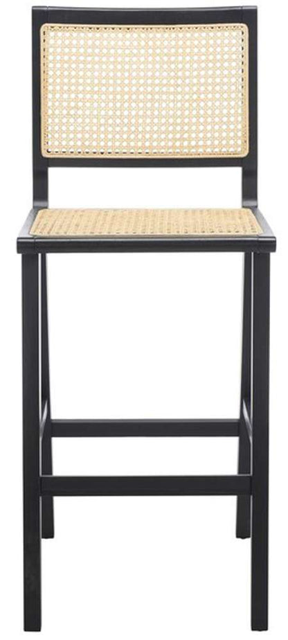 Safavieh - Couture - Hattie French Cane Barstool - Black - Natural - SFV4140A veiw 1