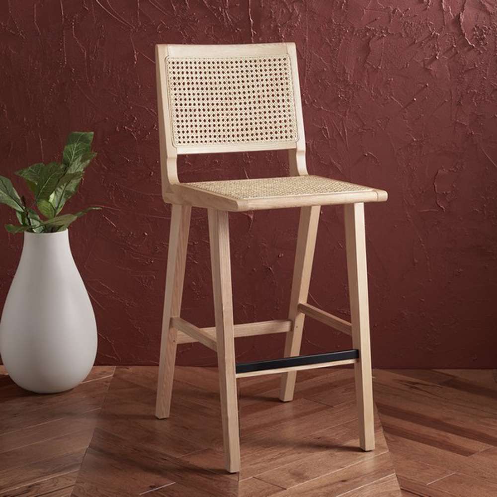 Safavieh - Couture - Hattie French Cane Barstool - Natural - SFV4140B veiw 3