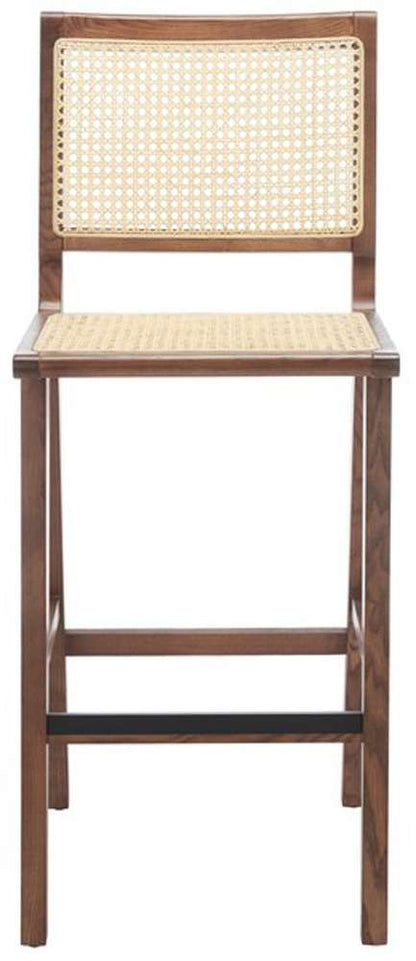 Safavieh - Couture - Hattie French Cane Barstool - Walnut - Natural - SFV4140D veiw 1