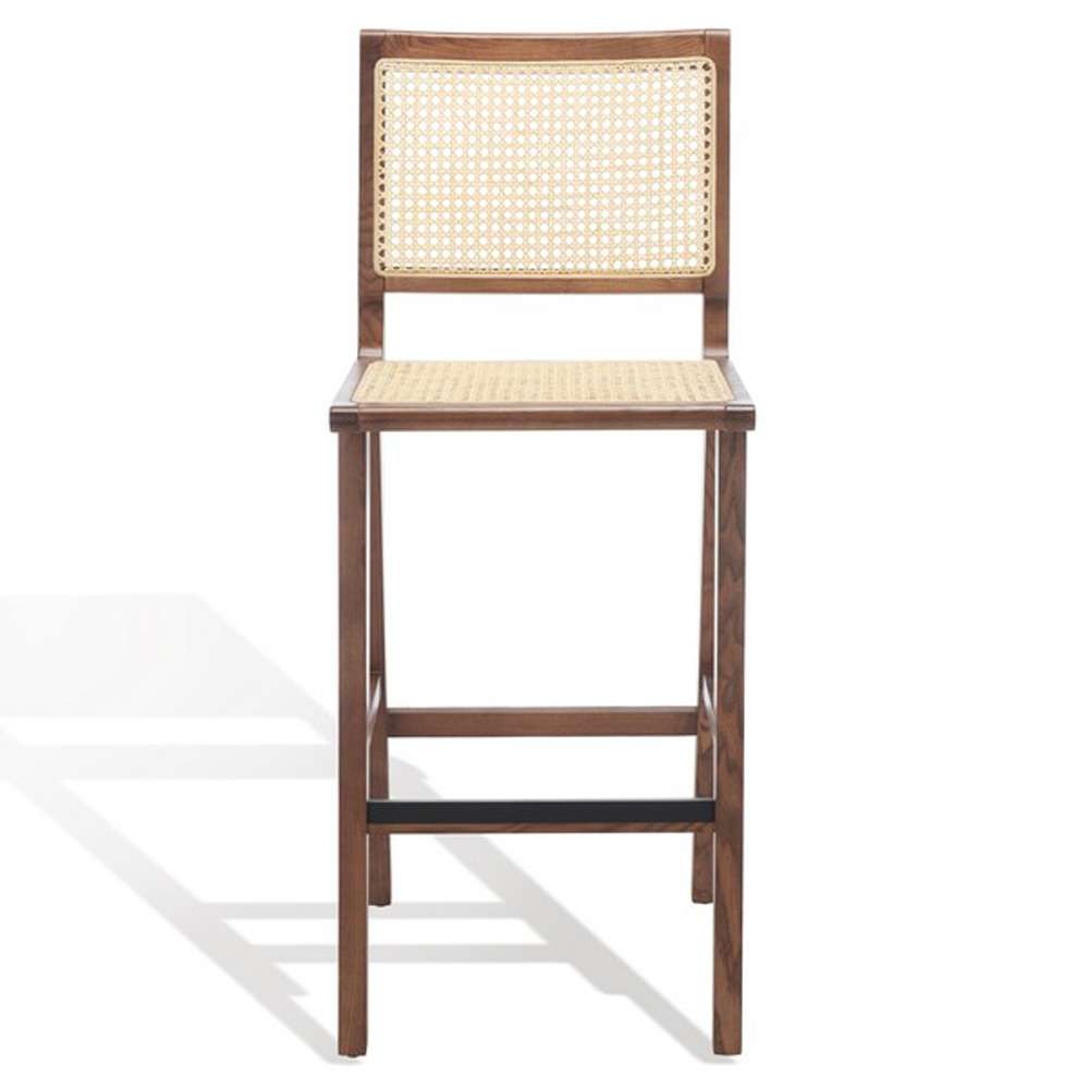 Safavieh - Couture - Hattie French Cane Barstool - Walnut - Natural - SFV4140D veiw 2