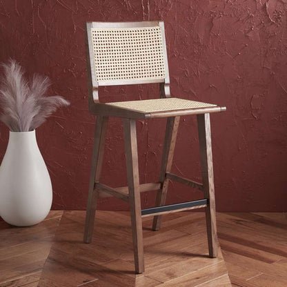 Safavieh - Couture - Hattie French Cane Barstool - Walnut - Natural - SFV4140D veiw 3