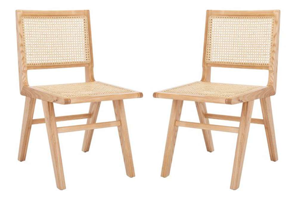 Safavieh - Couture - Hattie French Cane Dining Chair - Natural  (Set of 2) - SFV4101B-SET2 veiw 1