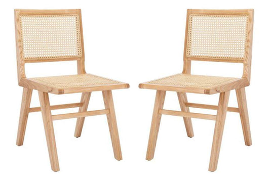 Safavieh - Couture - Hattie French Cane Dining Chair - Natural  (Set of 2) - SFV4101B-SET2 veiw 1
