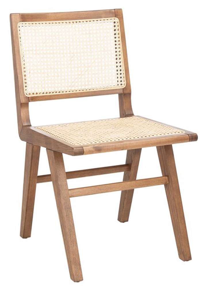 Safavieh - Couture - Hattie French Cane Dining Chair - Walnut  (Set of 2) - SFV4101D-SET2 veiw 3