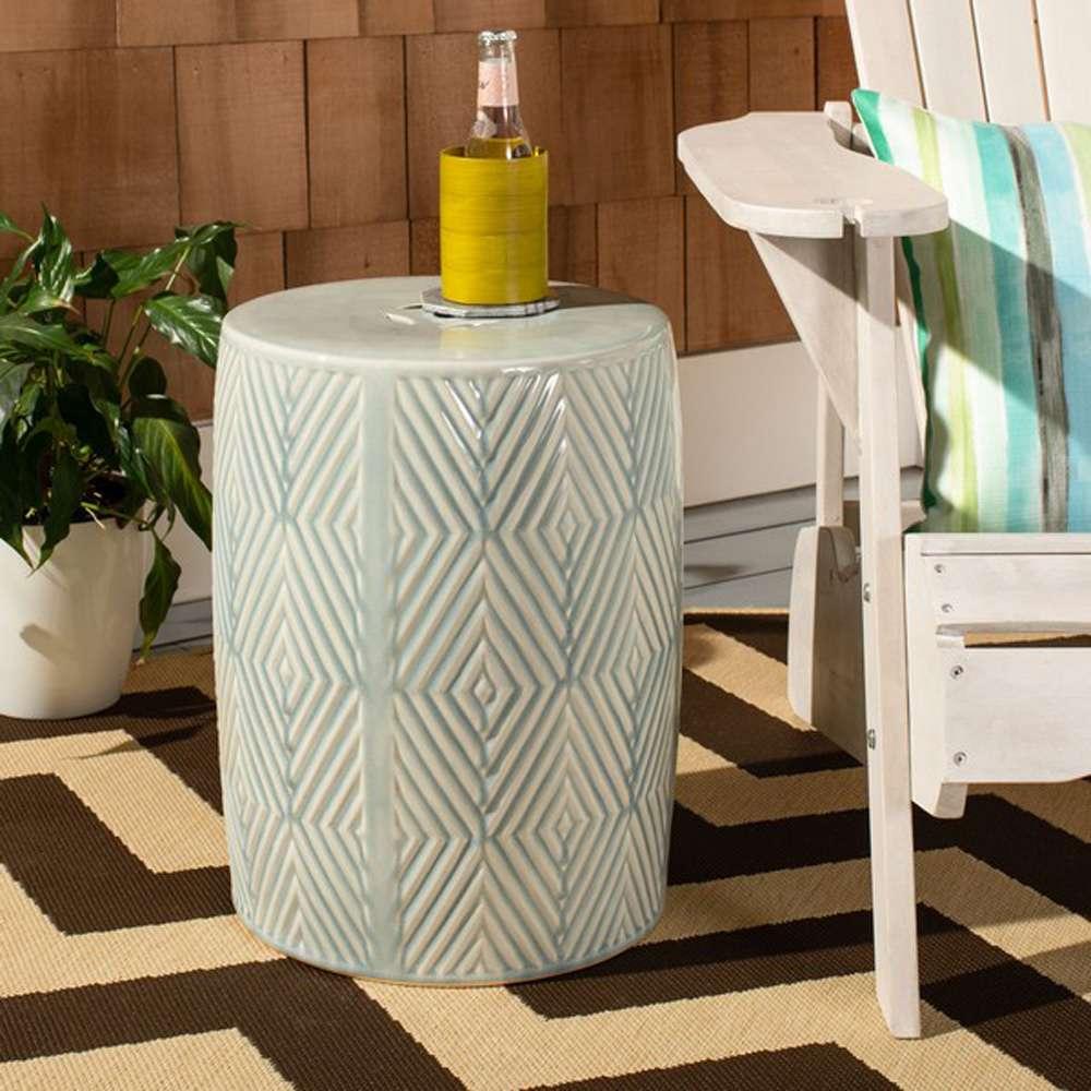 Safavieh - Hemdi Garden Stool - Blue - ACS4578A veiw 2