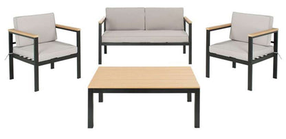 Safavieh - Hendor 4 Pc Living Set - Black - Grey - PAT7525A veiw 1
