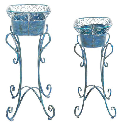 Safavieh - Hendrick Planters - Mossy Blue  - PAT5026C veiw 3