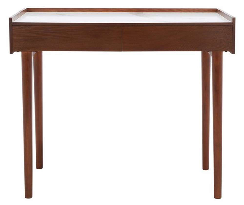 Safavieh - Henley 2 Drawer Desk - White Marble  - DSK2100F veiw 1