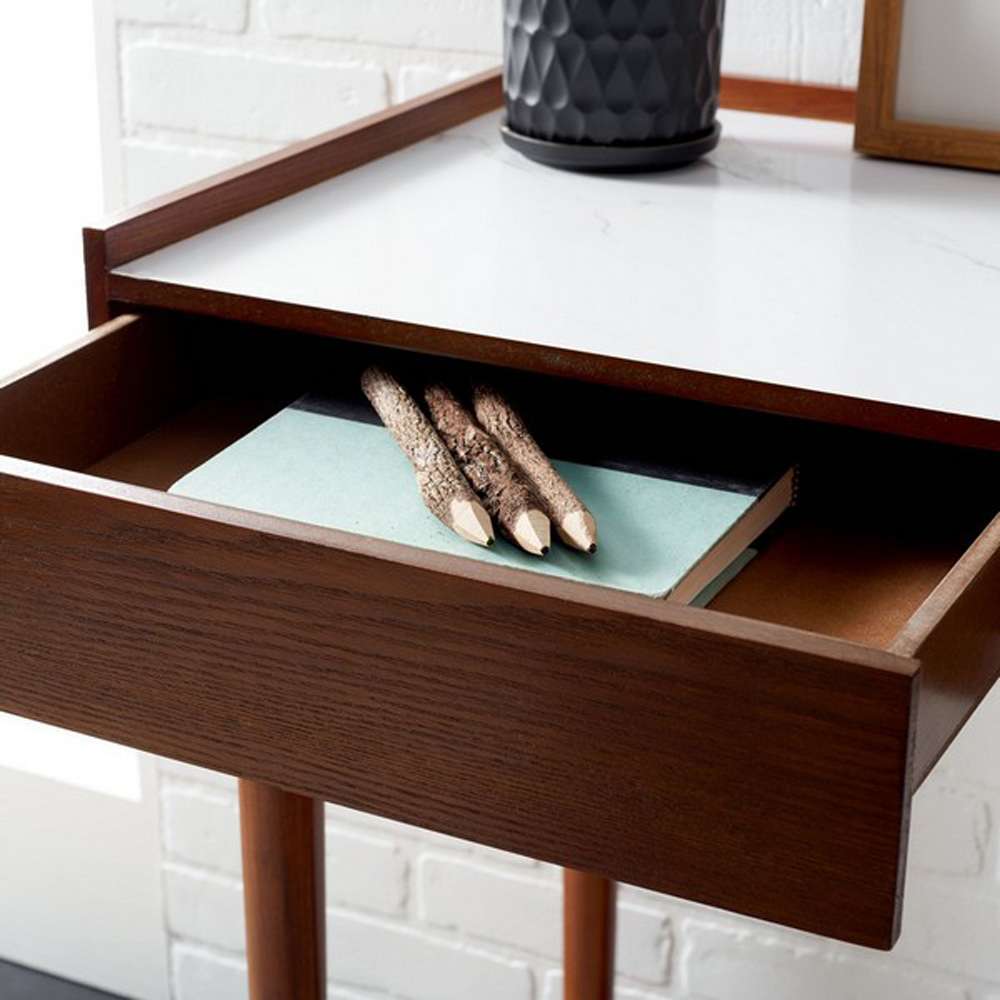 Safavieh - Henley 2 Drawer Desk - White Marble  - DSK2100F veiw 2