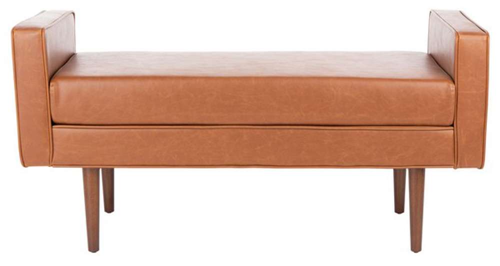 Safavieh - Henri Midcentury Bench - Light Brown - Walnut - BCH6303D veiw 1
