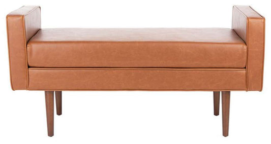 Safavieh - Henri Midcentury Bench - Light Brown - Walnut - BCH6303D veiw 1