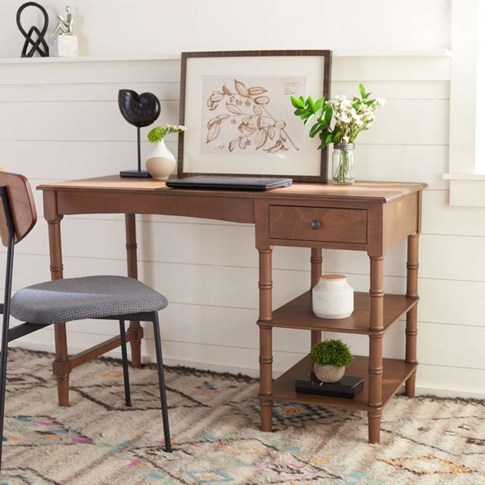 Safavieh - Henric 1 Drawer 2 Shelf Desk - Brown - DSK5712B veiw 2
