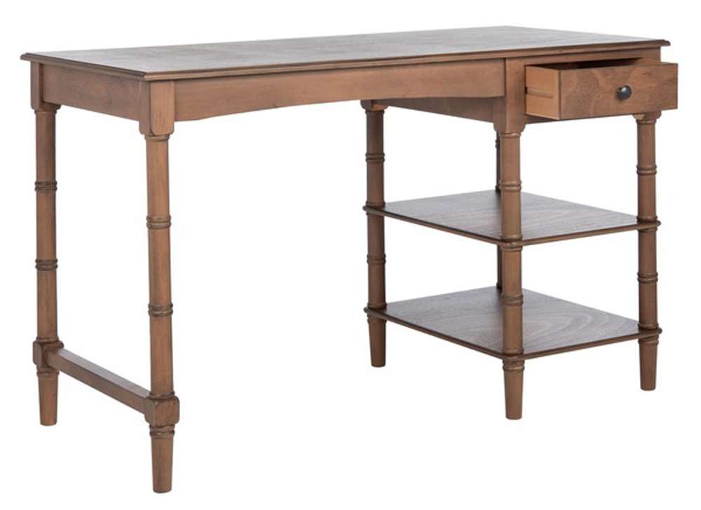 Safavieh - Henric 1 Drawer 2 Shelf Desk - Brown - DSK5712B veiw 3