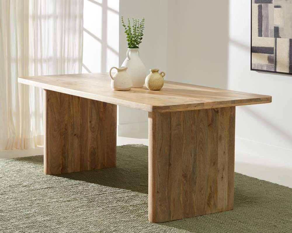 Safavieh - Couture - Hewlett Wood 80in Dining Table - Natural - SFV5749A veiw 3