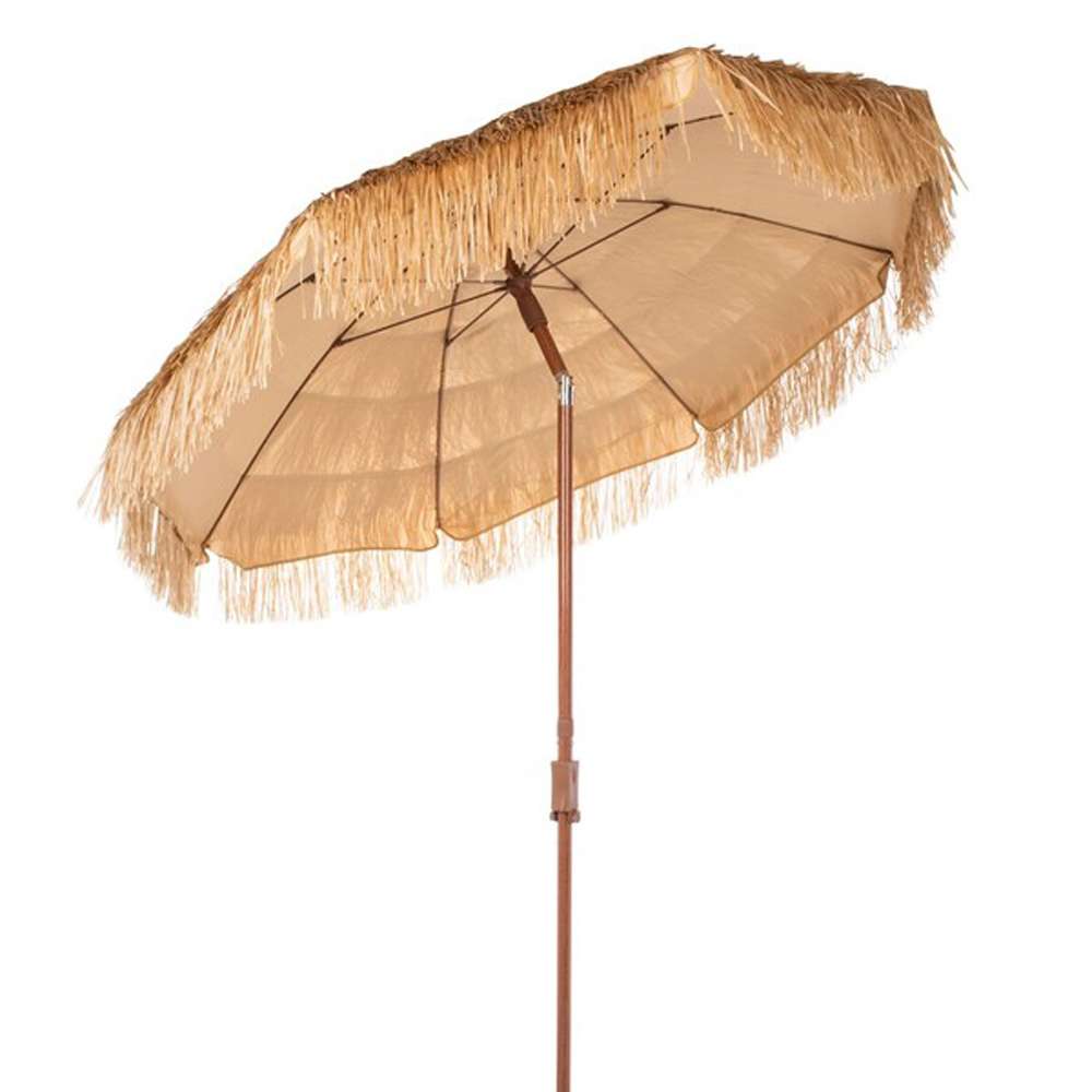 Safavieh - Hilo 6.5 Tiki Beach Umbrella - Brown - PAT8512A veiw 2