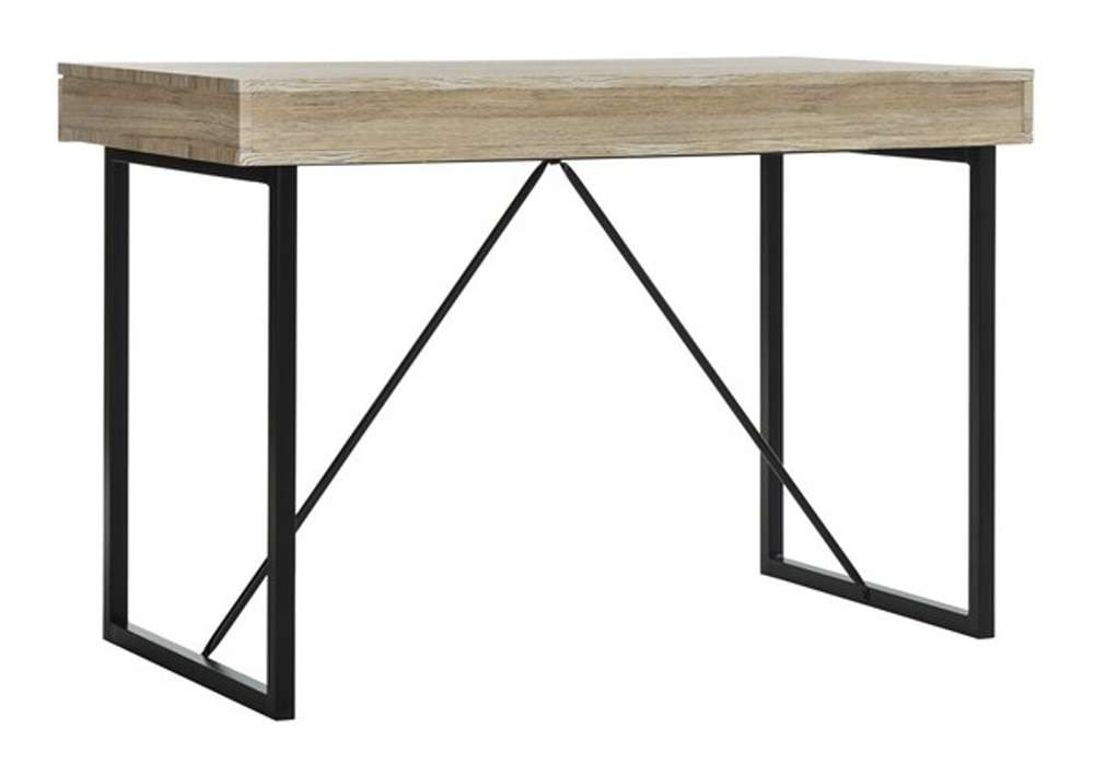Safavieh - Hilton 3 Drawer Desk - Rustic Brown - Black - DSK2206A veiw 1