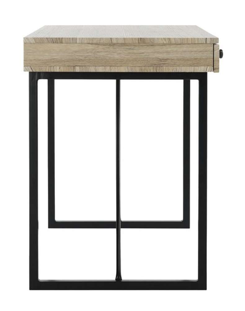 Safavieh - Hilton 3 Drawer Desk - Rustic Brown - Black - DSK2206A veiw 5