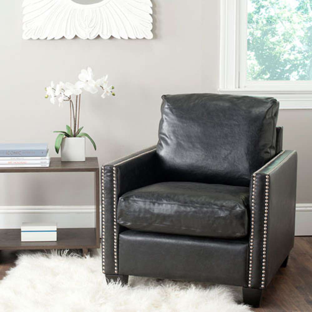 Safavieh - Horace Club Chair - Antique Black - MCR4736A veiw 2