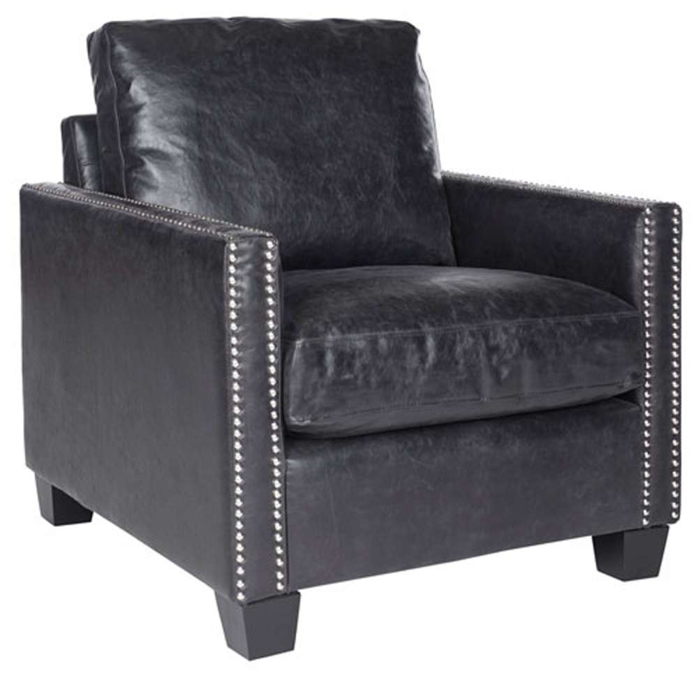 Safavieh - Horace Club Chair - Antique Black - MCR4736A veiw 3