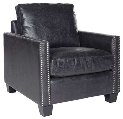 Safavieh - Horace Club Chair - Antique Black - MCR4736A veiw 3