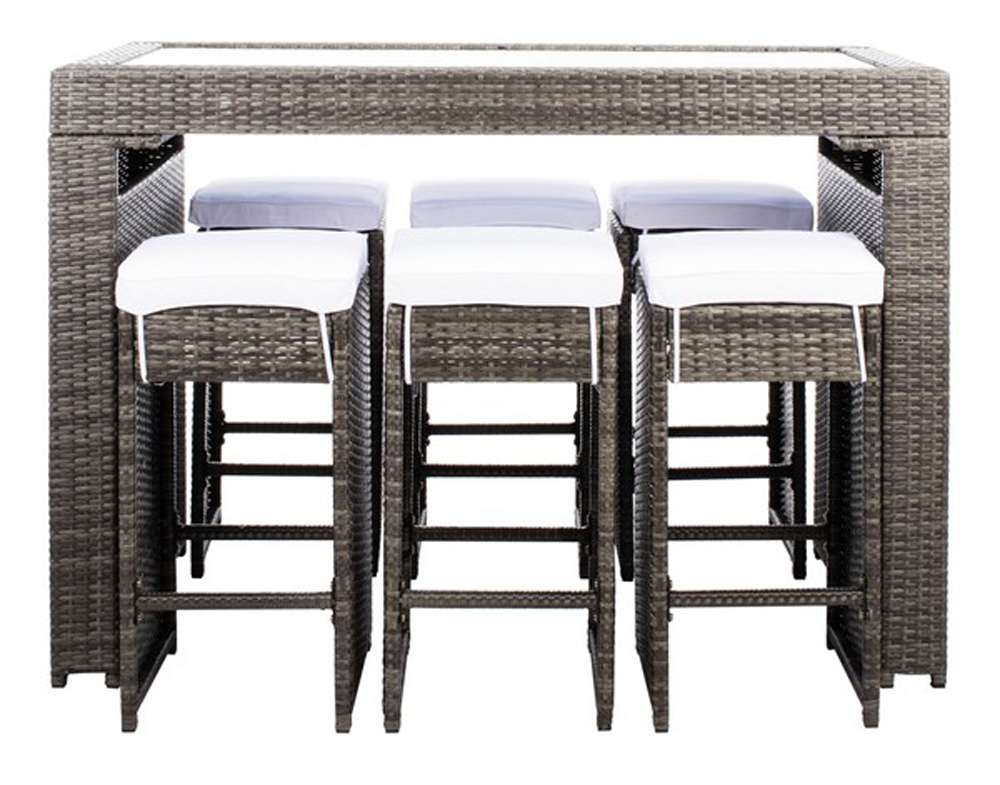 Safavieh - Horus Dining Set - Grey Brown - White - PAT7502C veiw 1