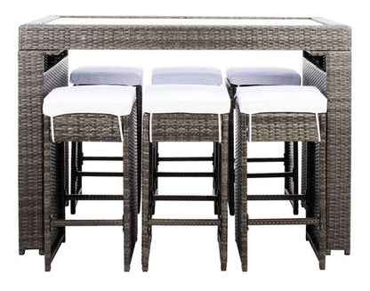 Safavieh - Horus Dining Set - Grey Brown - White - PAT7502C veiw 1