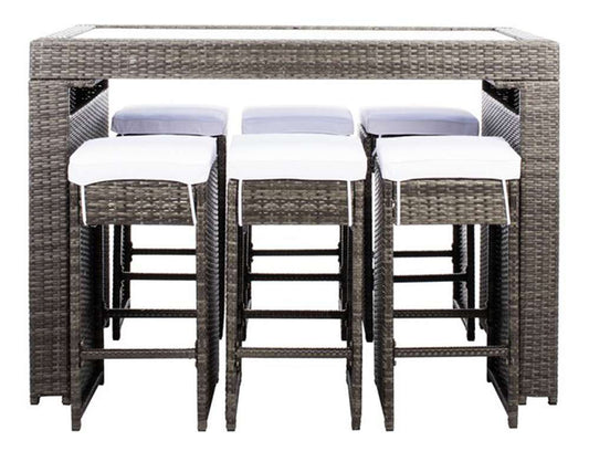 Safavieh - Horus Dining Set - Grey Brown - White - PAT7502C veiw 1