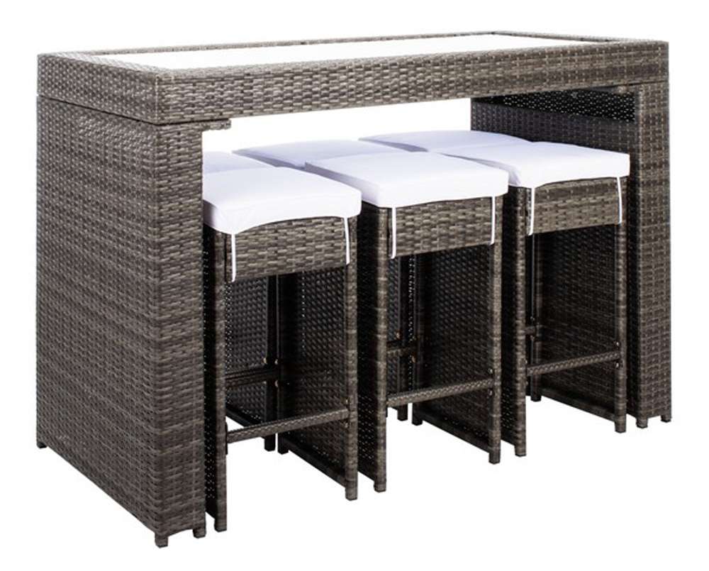 Safavieh - Horus Dining Set - Grey Brown - White - PAT7502C veiw 4