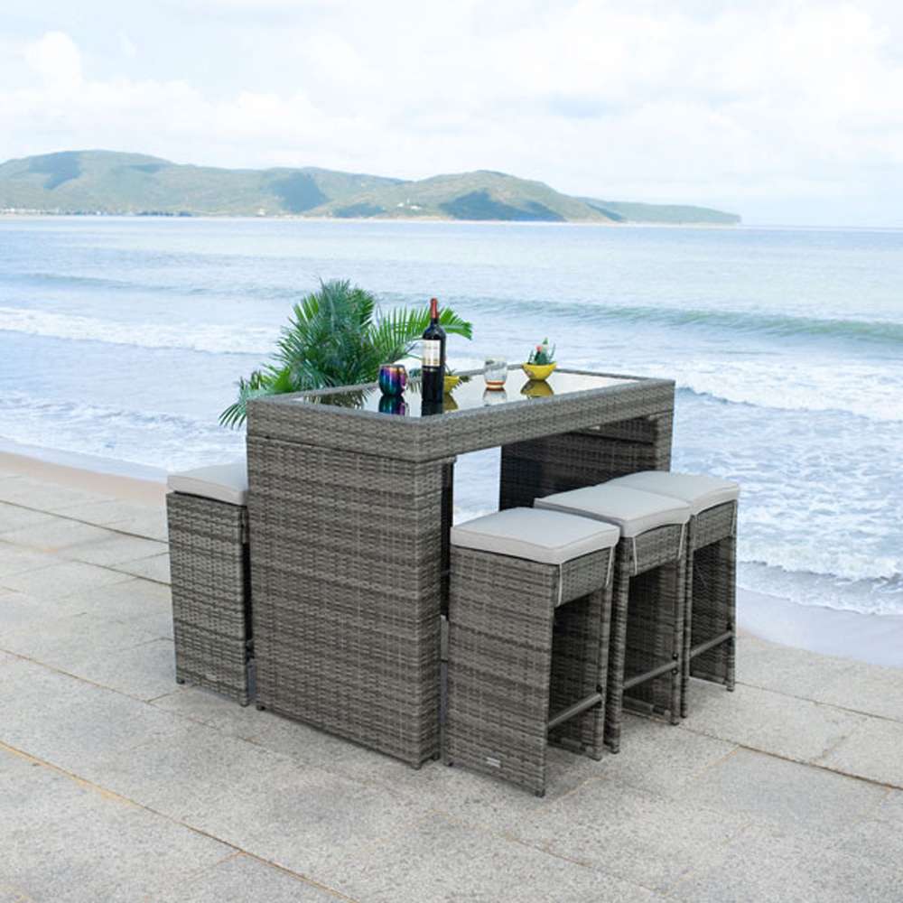 Safavieh - Horus Dining Set - Grey - Grey - PAT7502B veiw 2