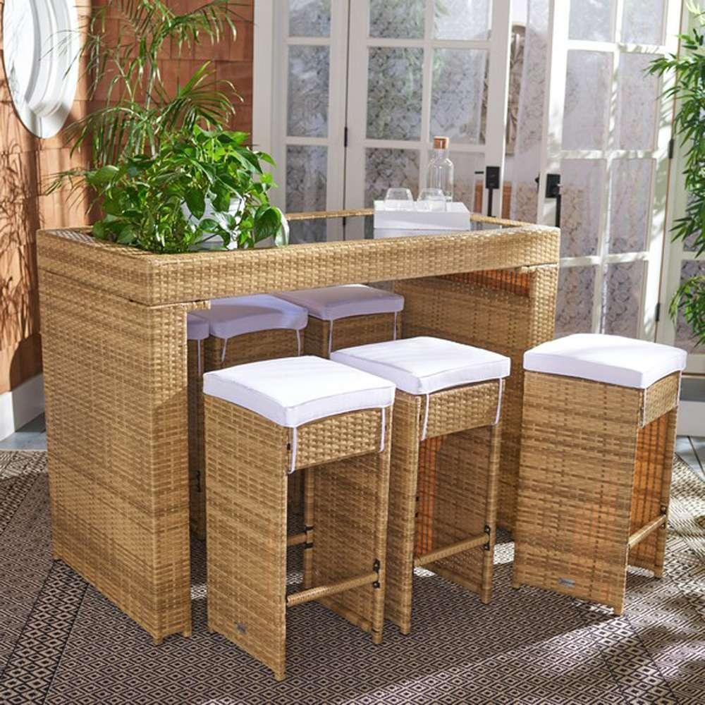 Safavieh - Horus Dining Set - Natural - White - PAT7502D veiw 3