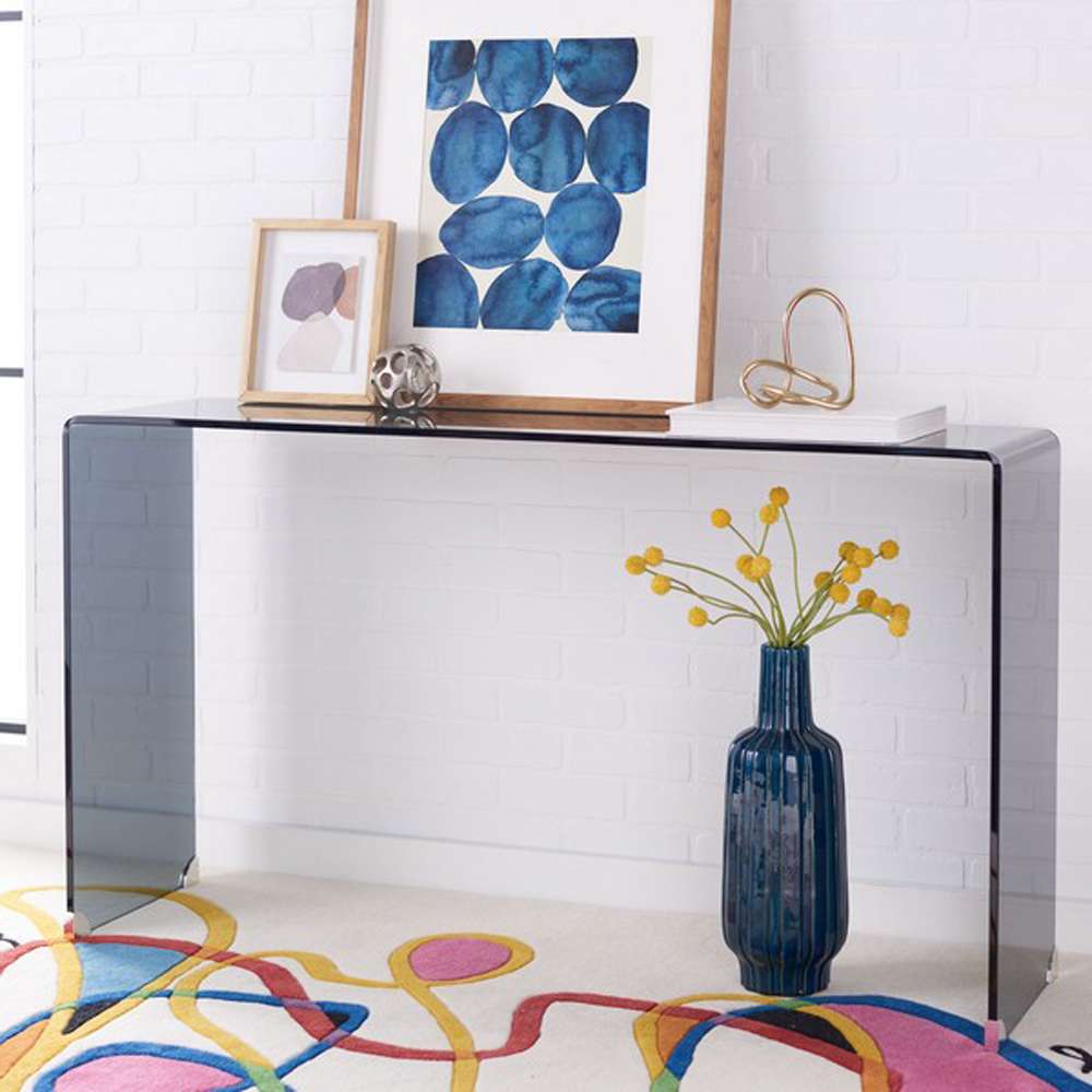 Safavieh - Huck Tempered Glass Console - Clear - Grey - CNS7301A veiw 2